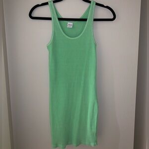 Aritzia TNA green ribbed dress size L